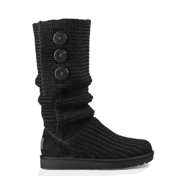 UGG Shoes - Classic UGG Cardy Boots-Knit w/Leather Heels